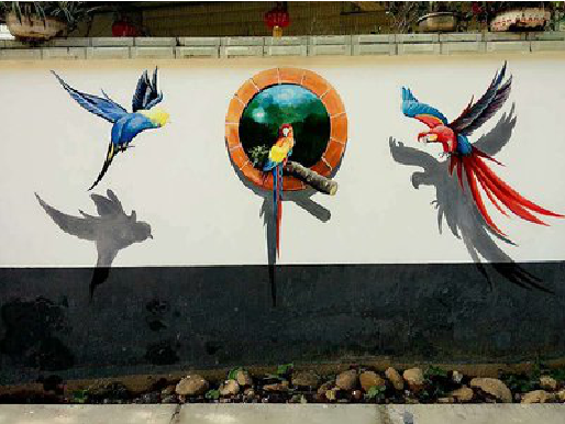 普洱视觉错位-3D墙绘设计