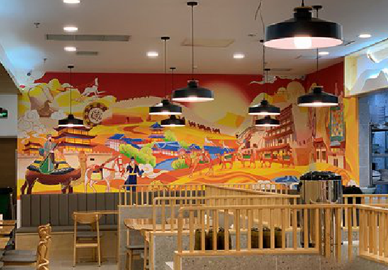 普洱商业空间彩绘介绍。