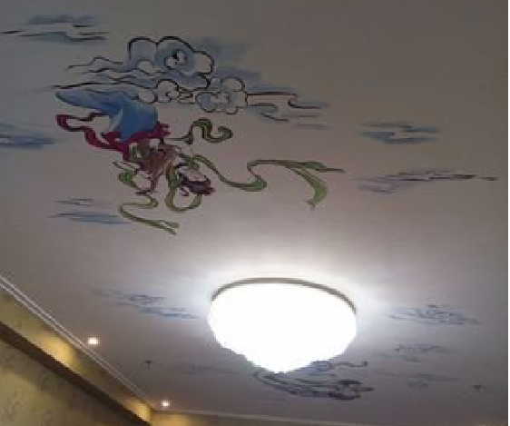 普洱如何快速绘制天花板上的手绘墙？